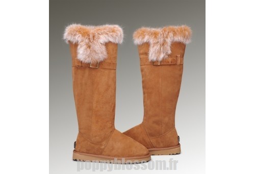 2014 Nouvelle Ugg-209 bottes hautes Fox FurChestnut?